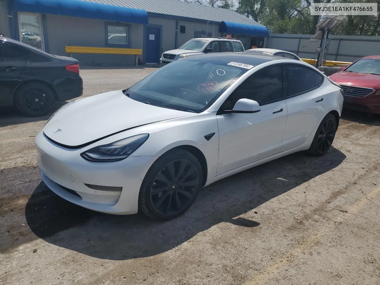 2019 Tesla Model 3 VIN: 5YJ3E1EA1KF476655 Lot: 74077834