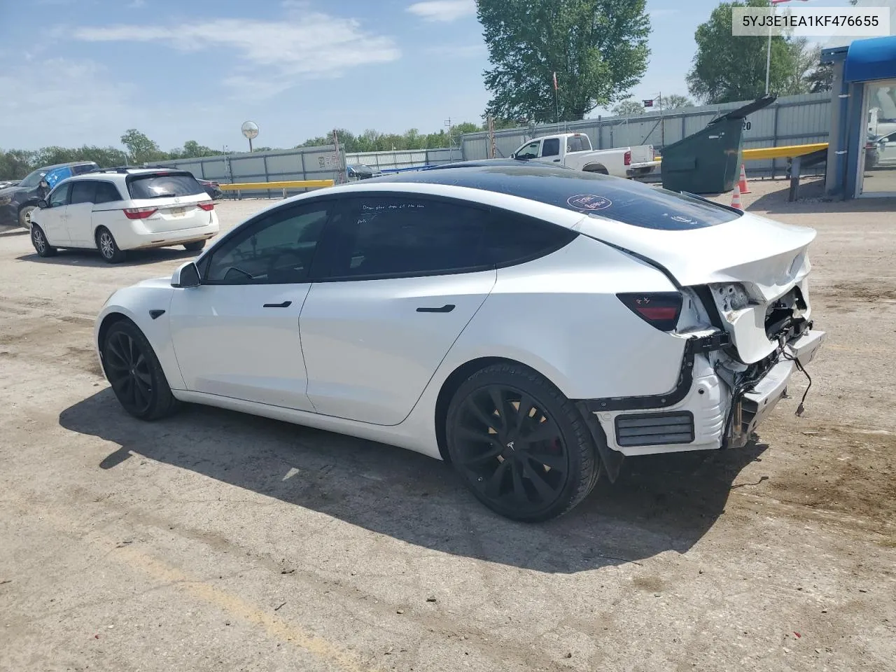 2019 Tesla Model 3 VIN: 5YJ3E1EA1KF476655 Lot: 74077834