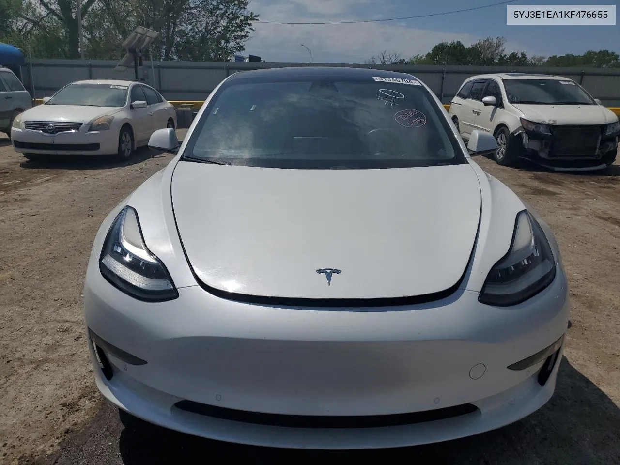 2019 Tesla Model 3 VIN: 5YJ3E1EA1KF476655 Lot: 74077834