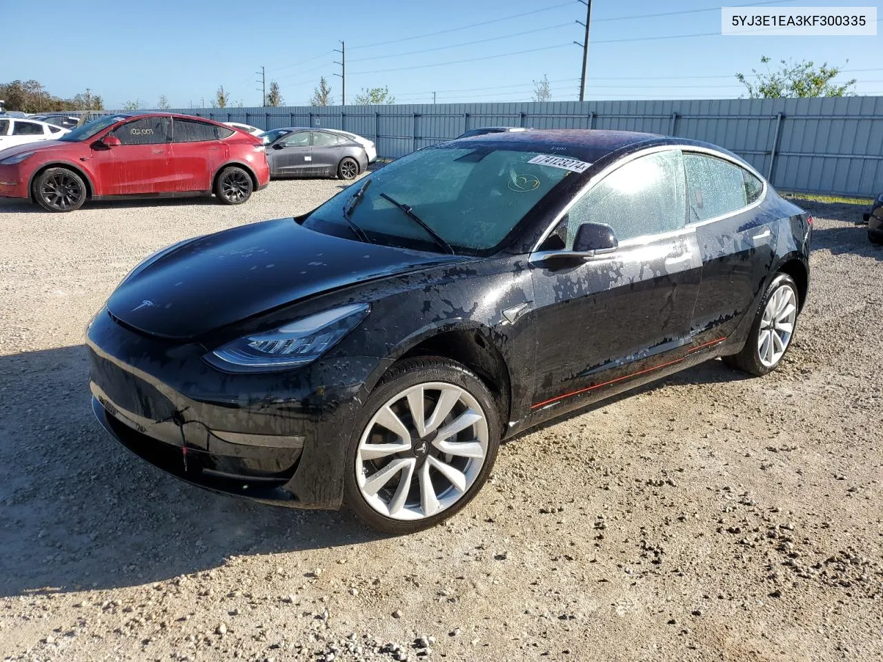 2019 Tesla Model 3 VIN: 5YJ3E1EA3KF300335 Lot: 74123274