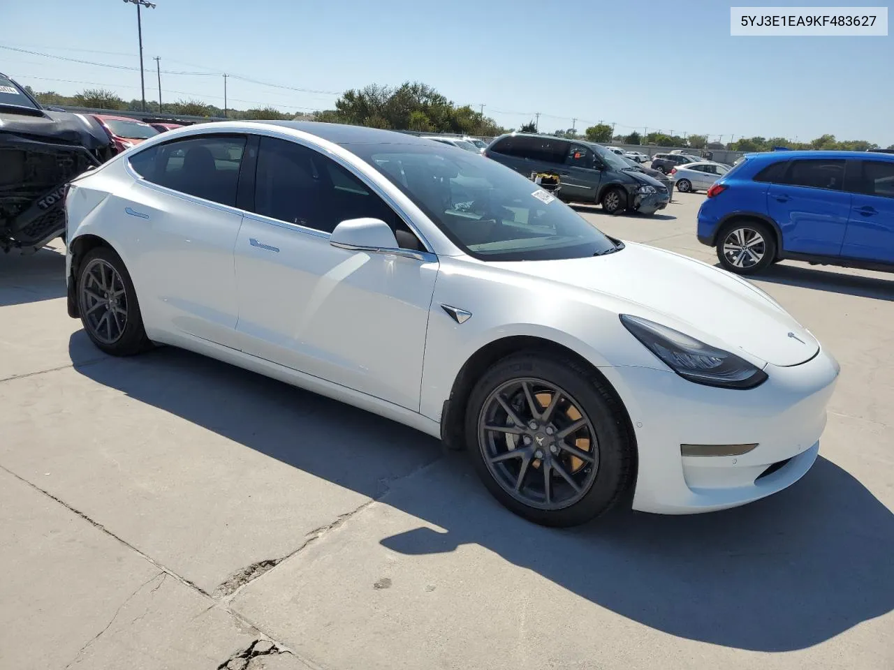 2019 Tesla Model 3 VIN: 5YJ3E1EA9KF483627 Lot: 74379444