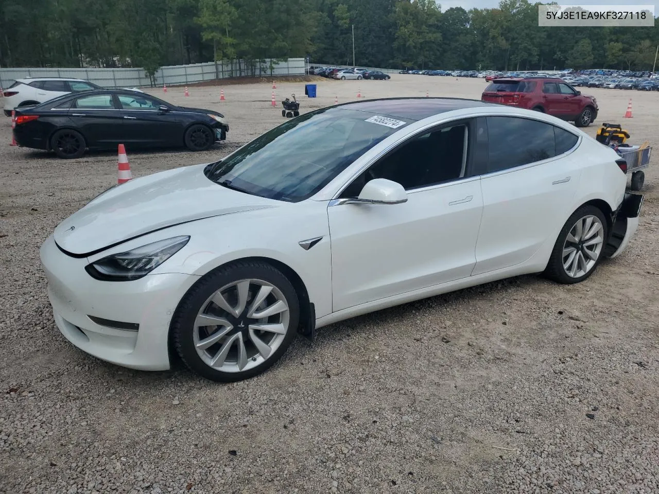 2019 Tesla Model 3 VIN: 5YJ3E1EA9KF327118 Lot: 74582274