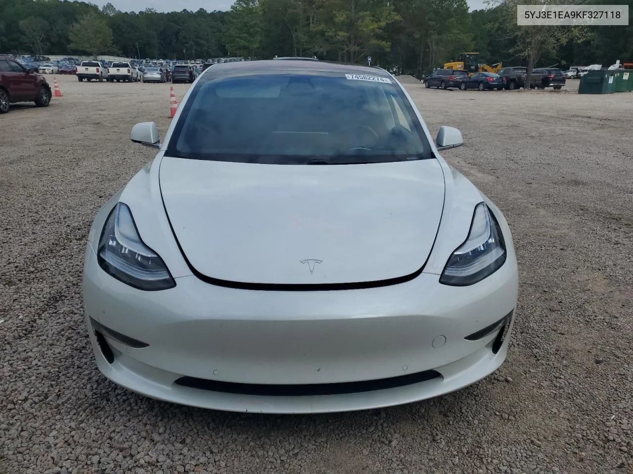 2019 Tesla Model 3 VIN: 5YJ3E1EA9KF327118 Lot: 74582274