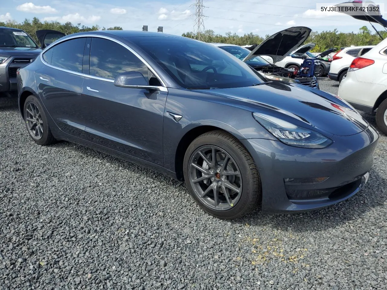 2019 Tesla Model 3 VIN: 5YJ3E1EB4KF421352 Lot: 74846964