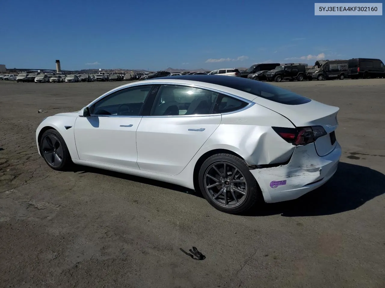 2019 Tesla Model 3 VIN: 5YJ3E1EA4KF302160 Lot: 74933584