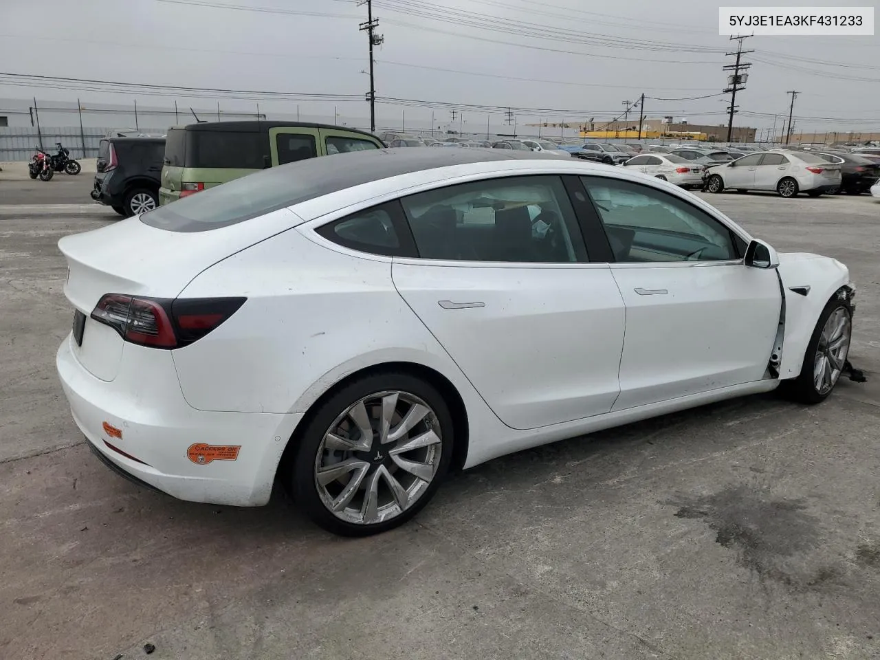 2019 Tesla Model 3 VIN: 5YJ3E1EA3KF431233 Lot: 74935344