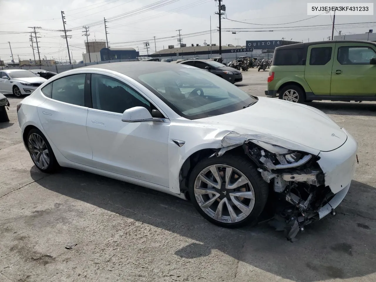 2019 Tesla Model 3 VIN: 5YJ3E1EA3KF431233 Lot: 74935344