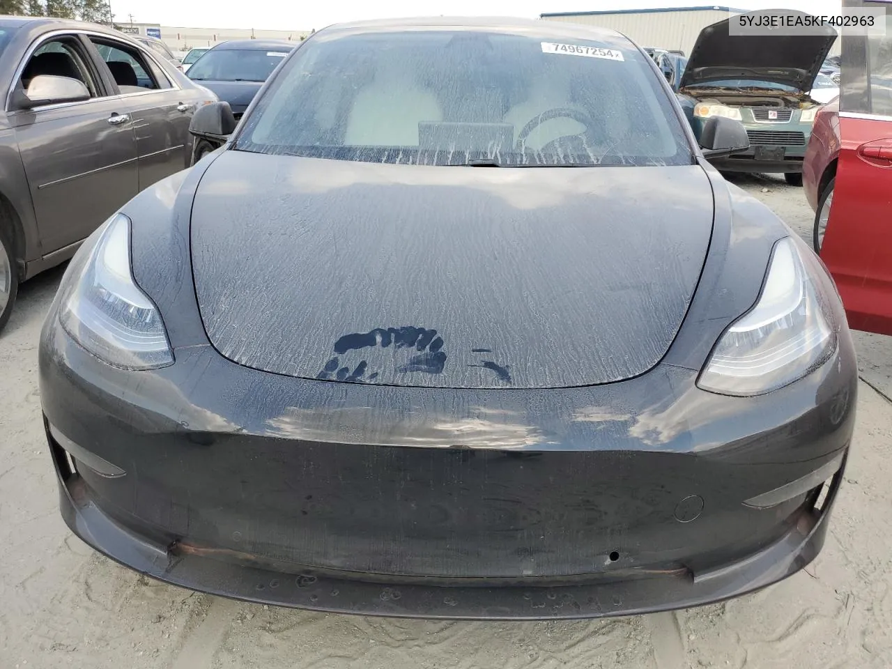 2019 Tesla Model 3 VIN: 5YJ3E1EA5KF402963 Lot: 74967254