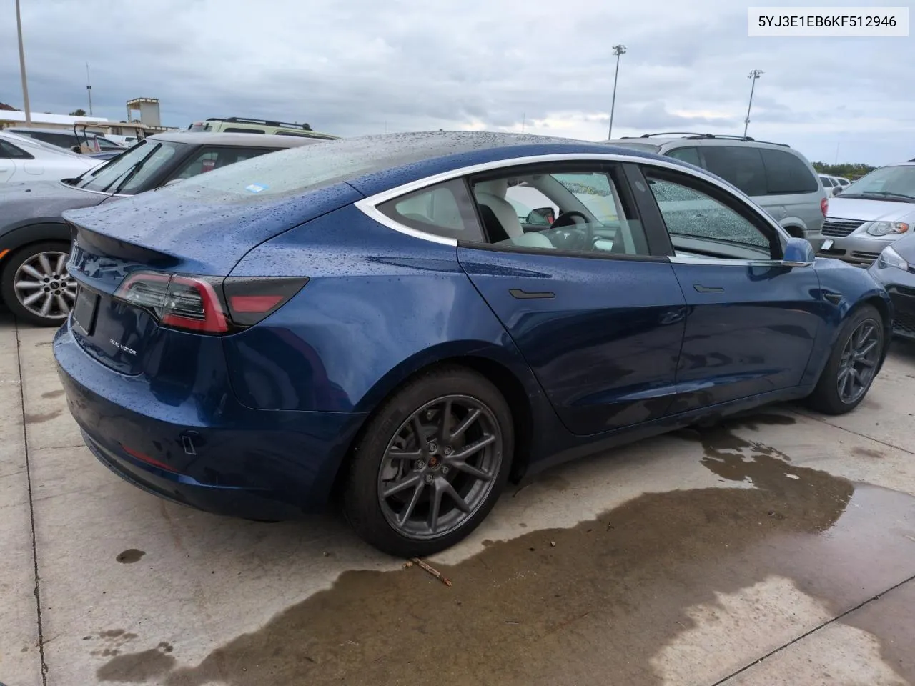 2019 Tesla Model 3 VIN: 5YJ3E1EB6KF512946 Lot: 74985534