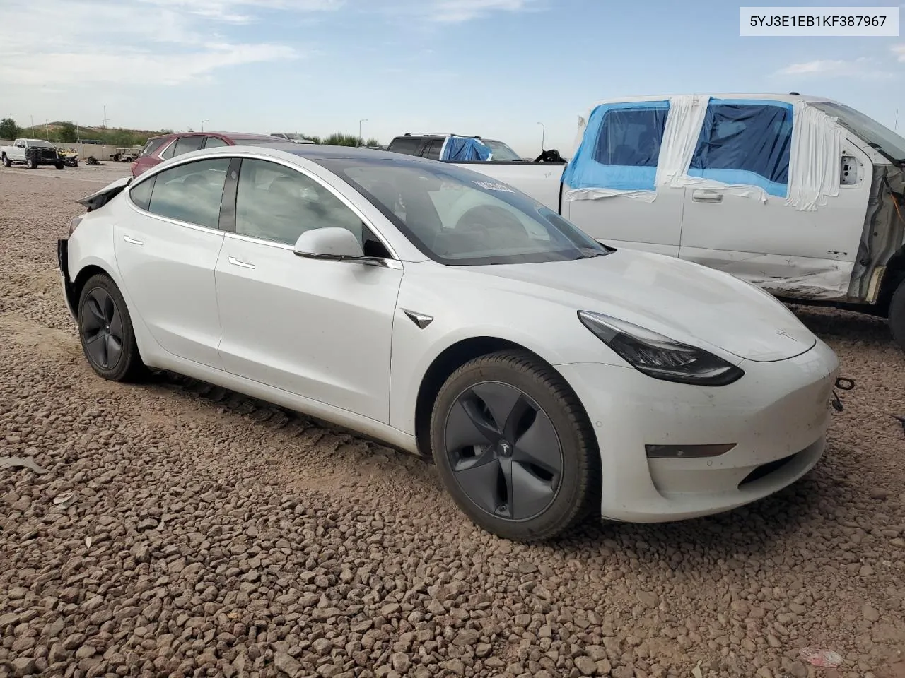 2019 Tesla Model 3 VIN: 5YJ3E1EB1KF387967 Lot: 75043734