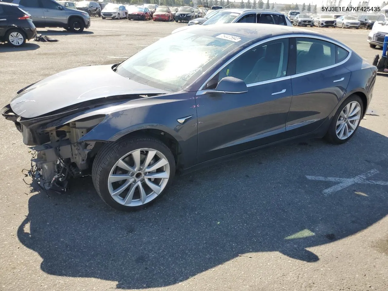 2019 Tesla Model 3 VIN: 5YJ3E1EA7KF425435 Lot: 75447594