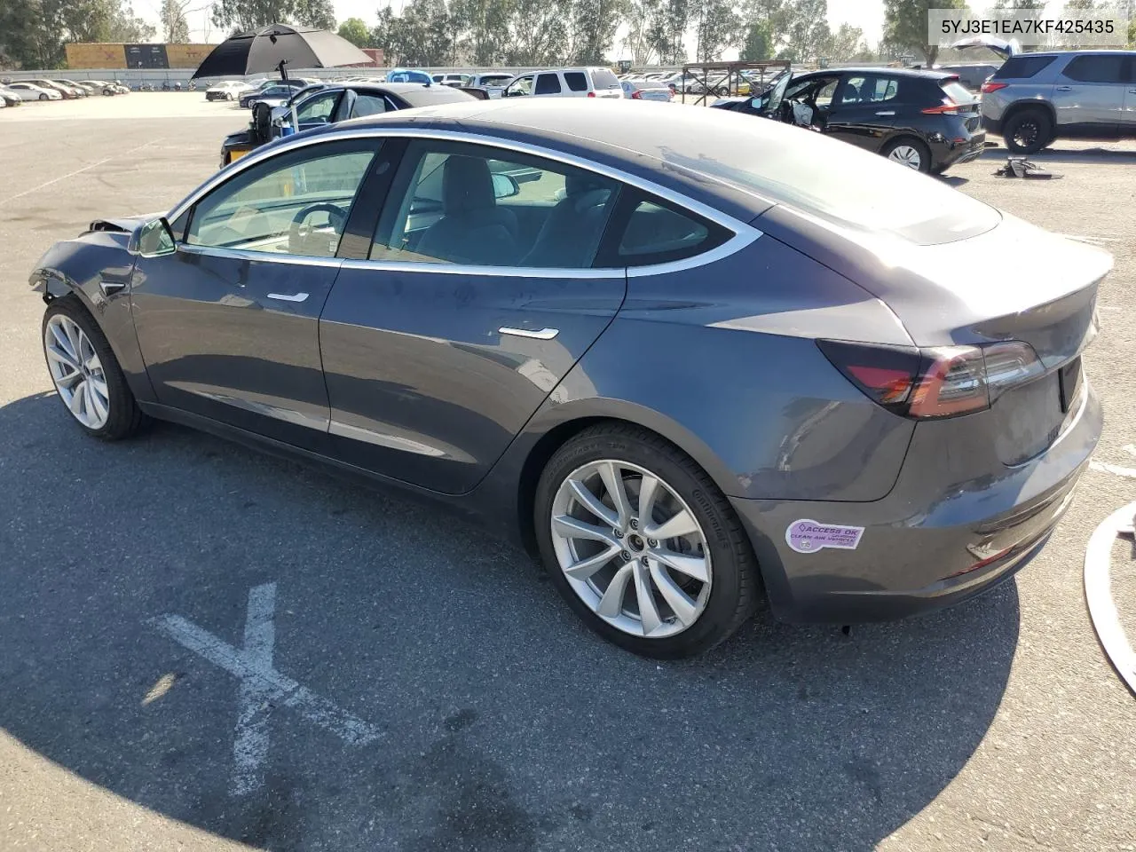 2019 Tesla Model 3 VIN: 5YJ3E1EA7KF425435 Lot: 75447594