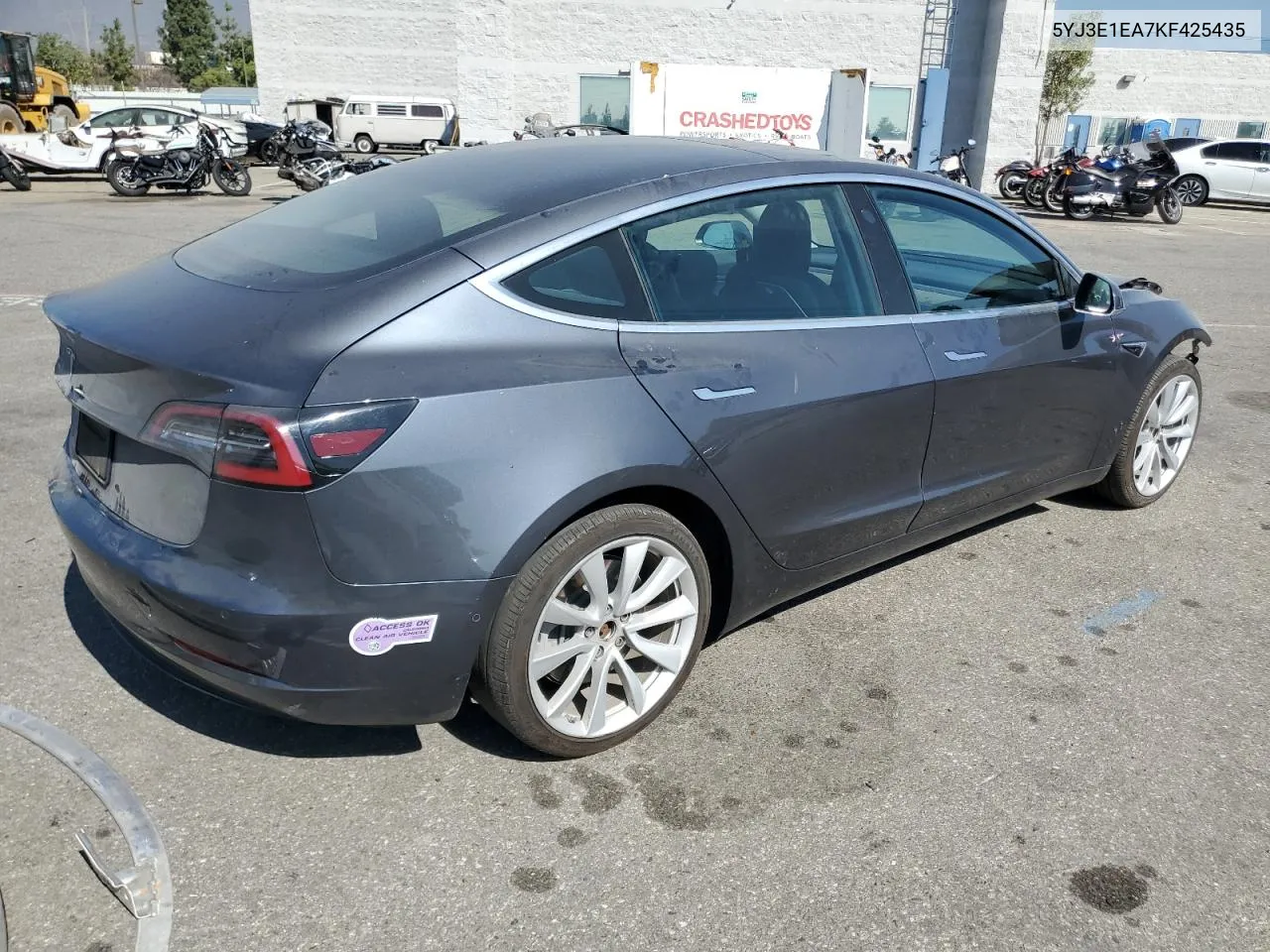 2019 Tesla Model 3 VIN: 5YJ3E1EA7KF425435 Lot: 75447594