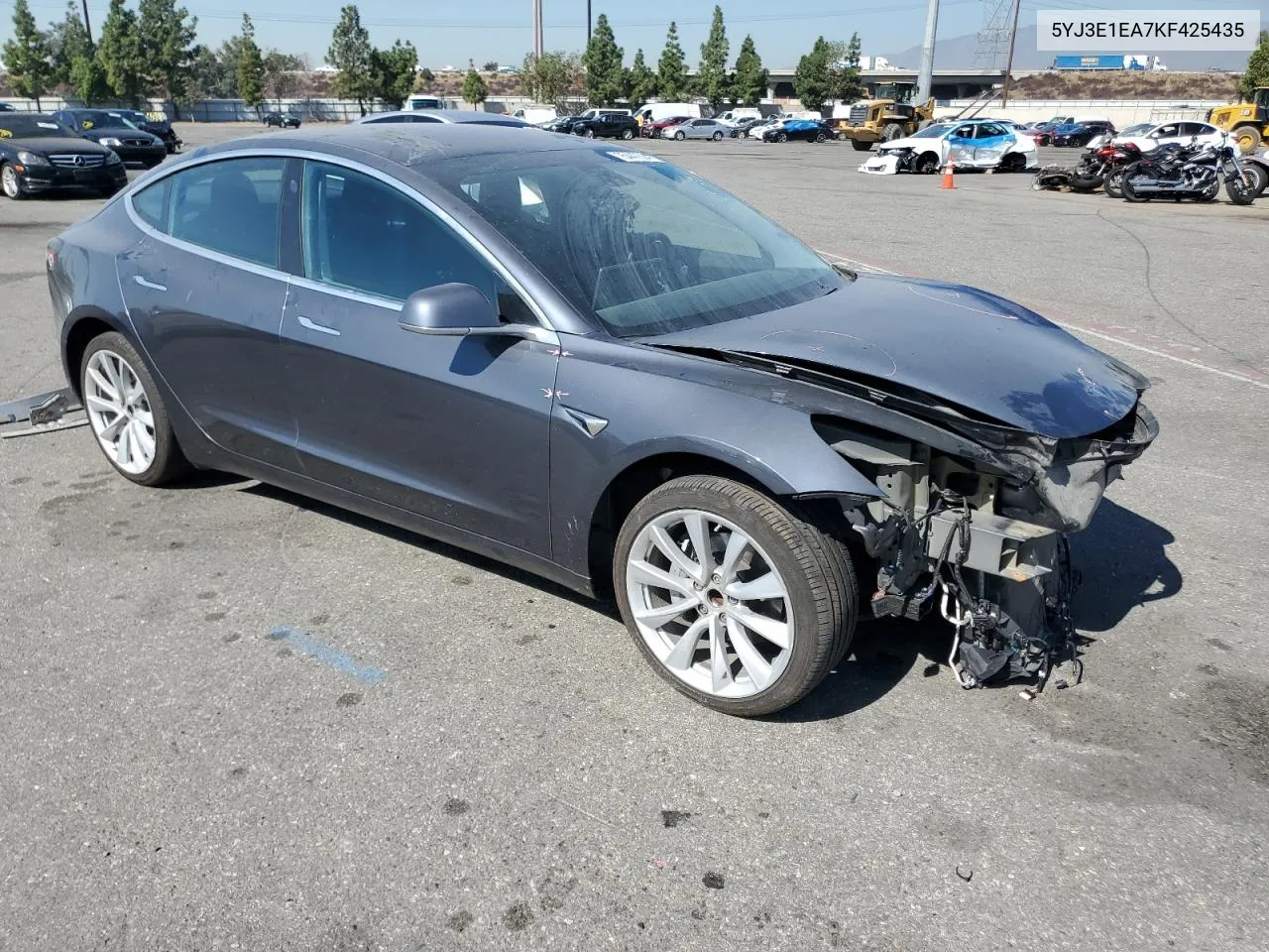 2019 Tesla Model 3 VIN: 5YJ3E1EA7KF425435 Lot: 75447594