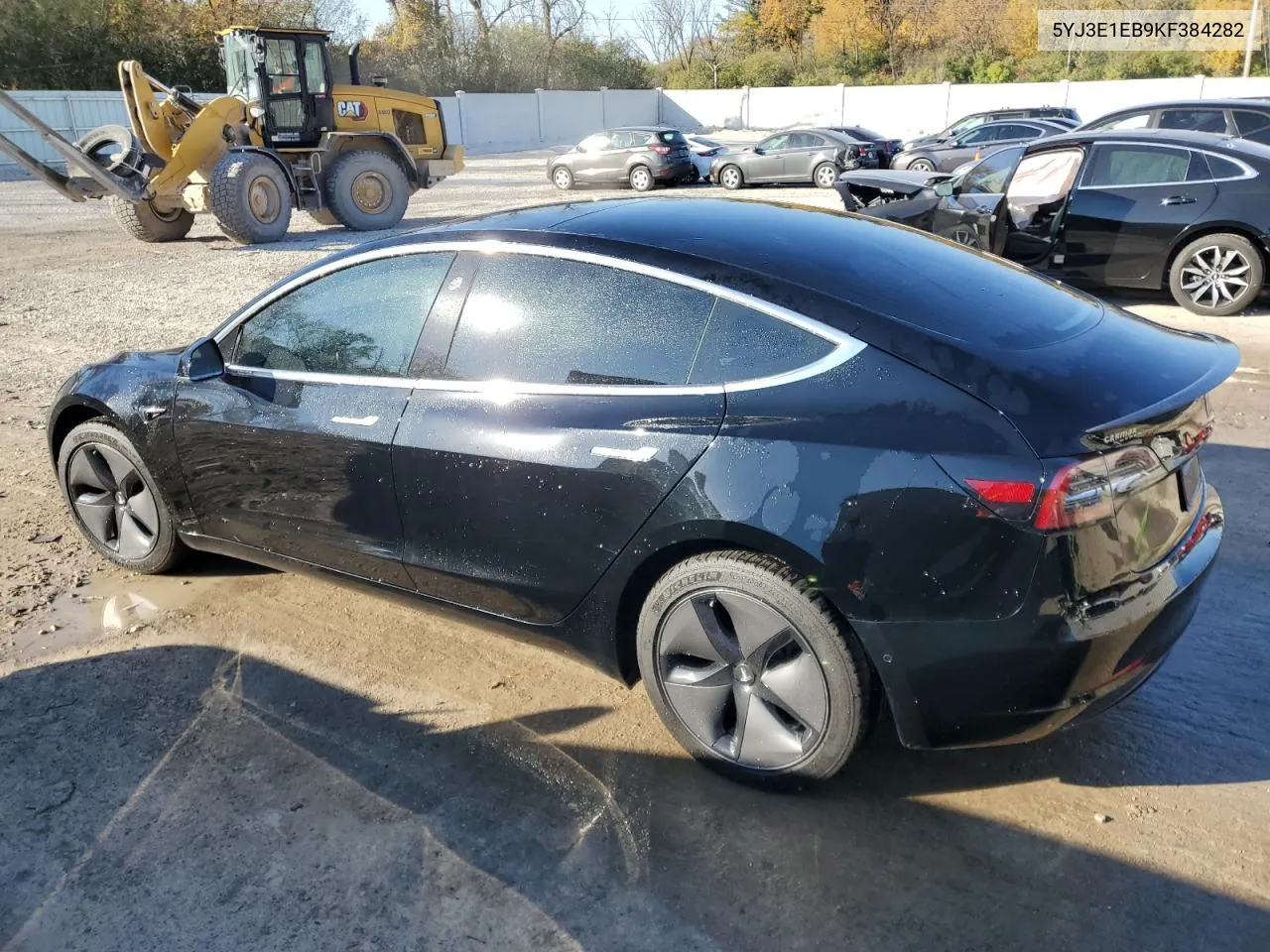 2019 Tesla Model 3 VIN: 5YJ3E1EB9KF384282 Lot: 75454894