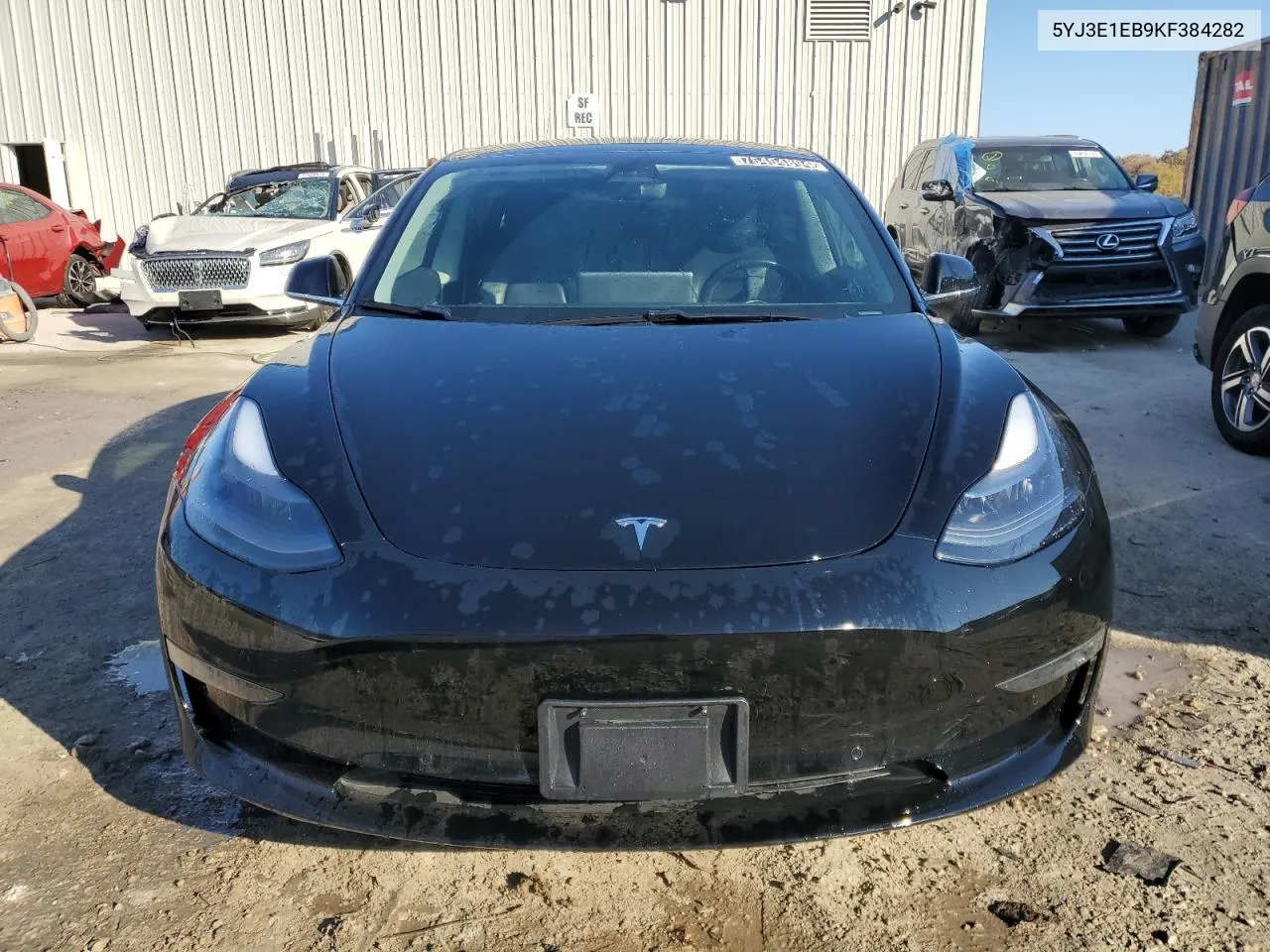 2019 Tesla Model 3 VIN: 5YJ3E1EB9KF384282 Lot: 75454894