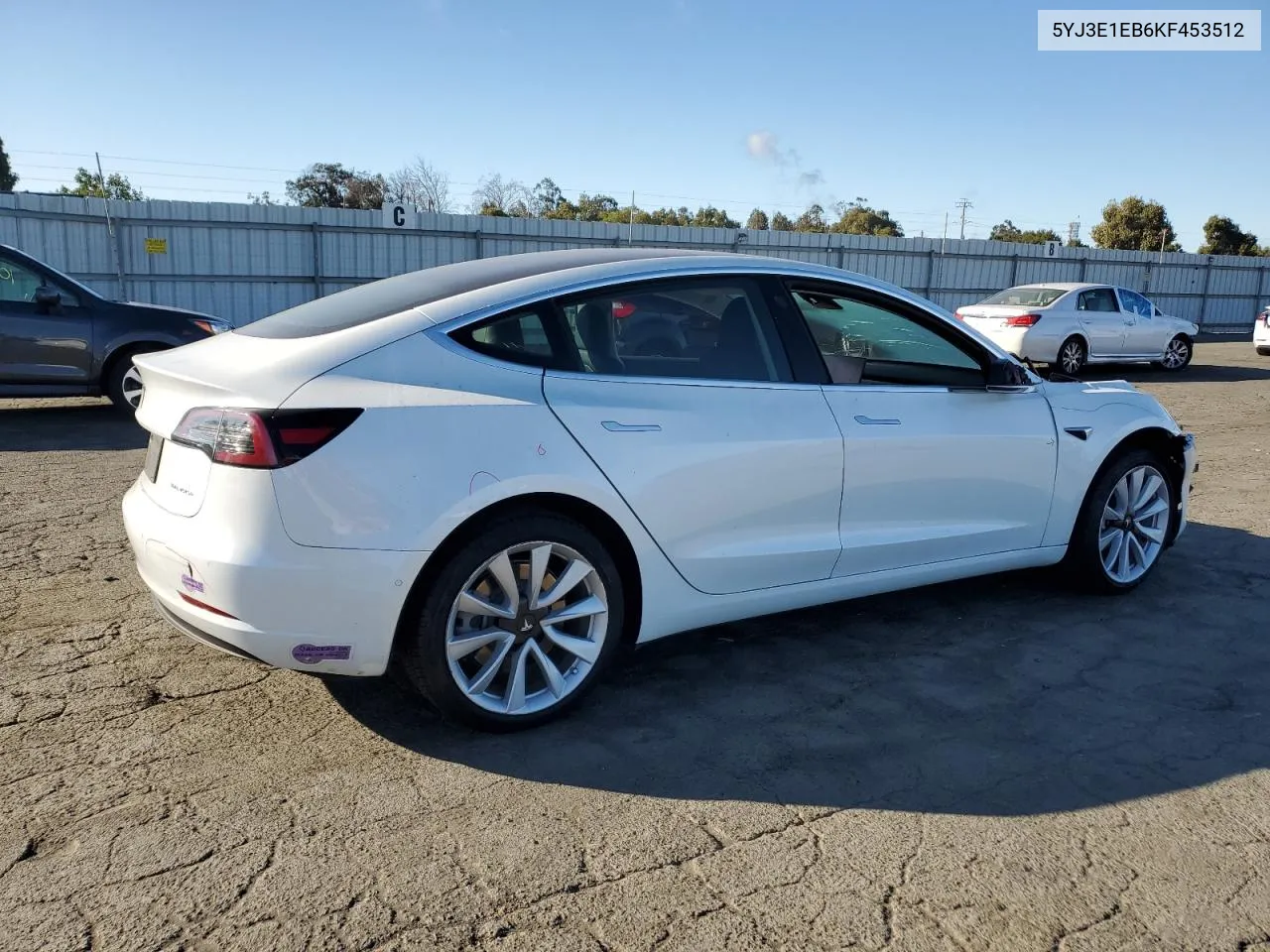 2019 Tesla Model 3 VIN: 5YJ3E1EB6KF453512 Lot: 75526024