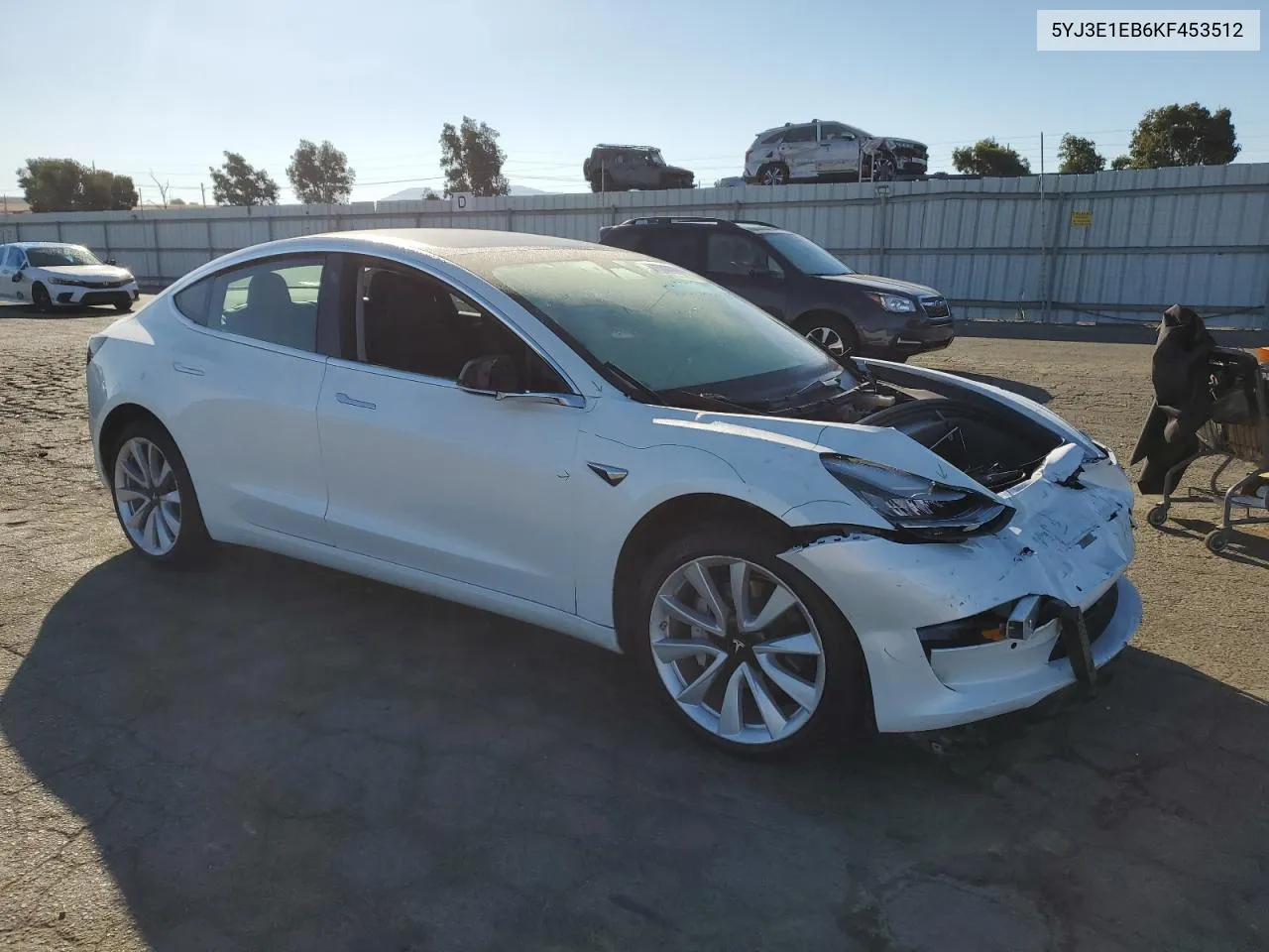 2019 Tesla Model 3 VIN: 5YJ3E1EB6KF453512 Lot: 75526024