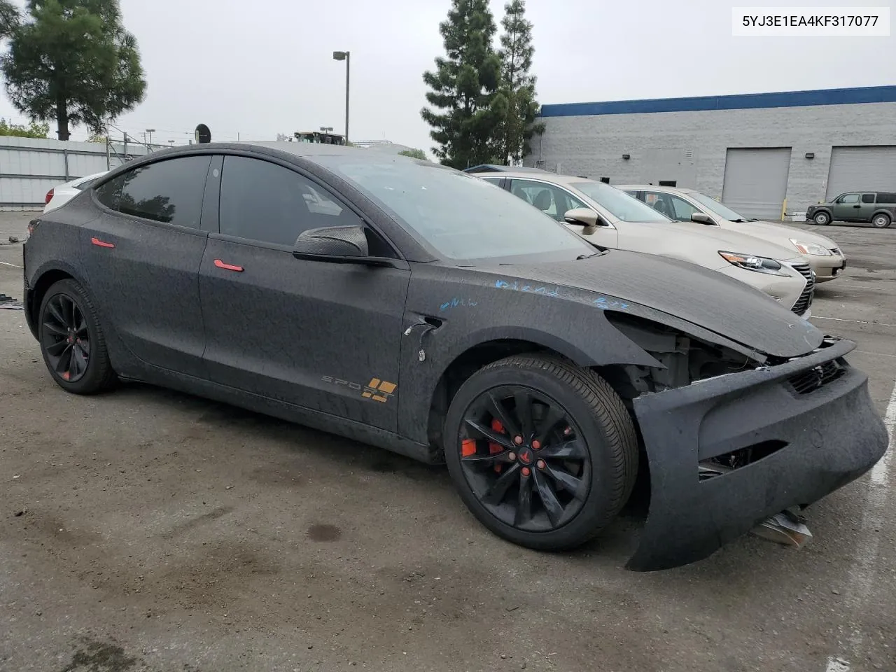 2019 Tesla Model 3 VIN: 5YJ3E1EA4KF317077 Lot: 75555654