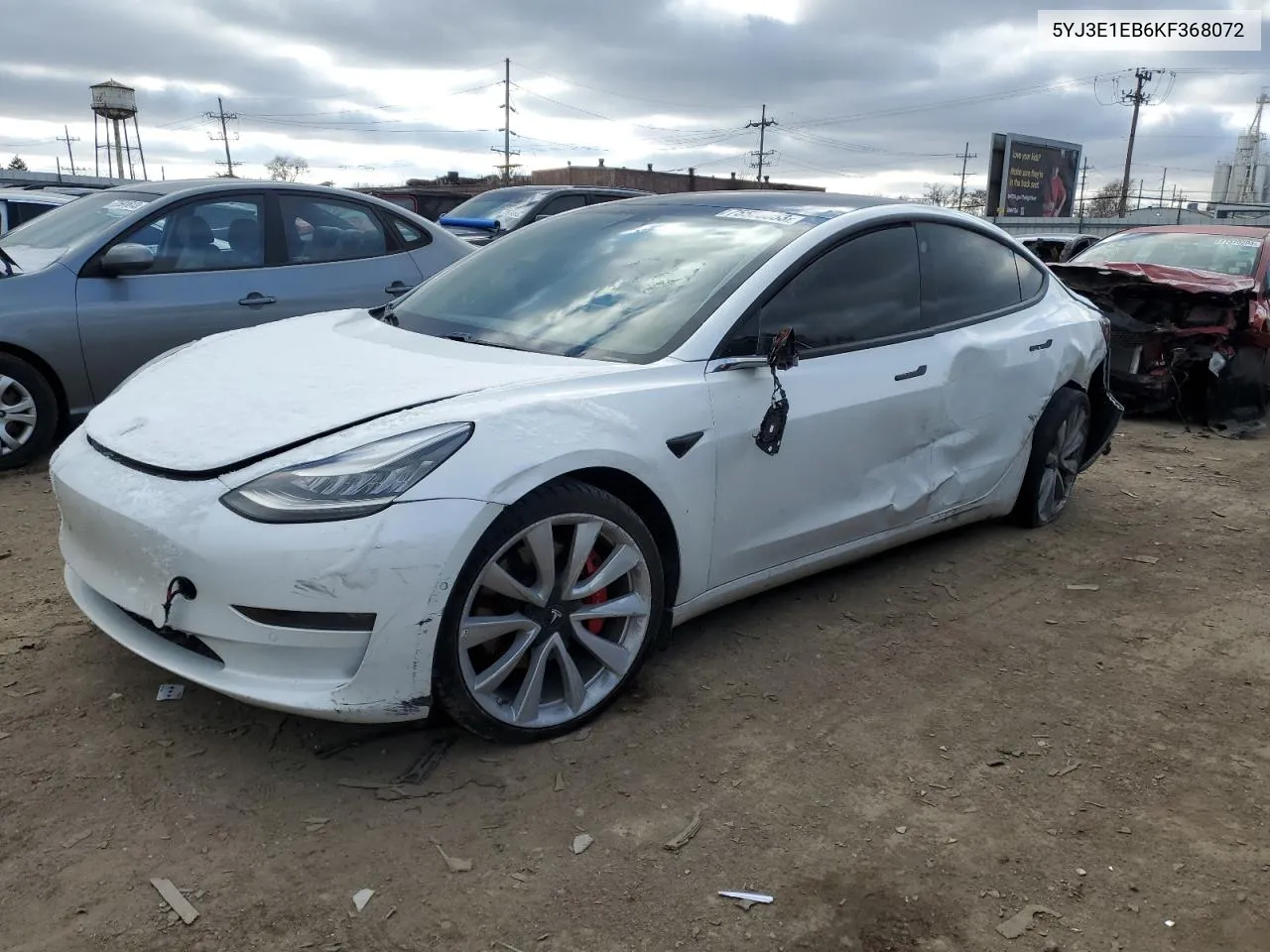 2019 Tesla Model 3 VIN: 5YJ3E1EB6KF368072 Lot: 75580853