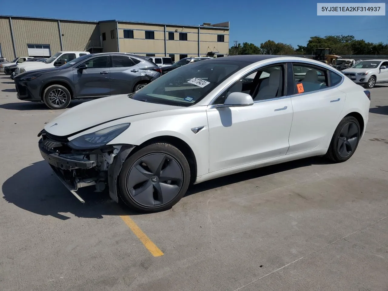 2019 Tesla Model 3 VIN: 5YJ3E1EA2KF314937 Lot: 75770424