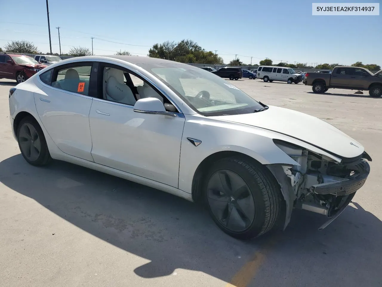 2019 Tesla Model 3 VIN: 5YJ3E1EA2KF314937 Lot: 75770424