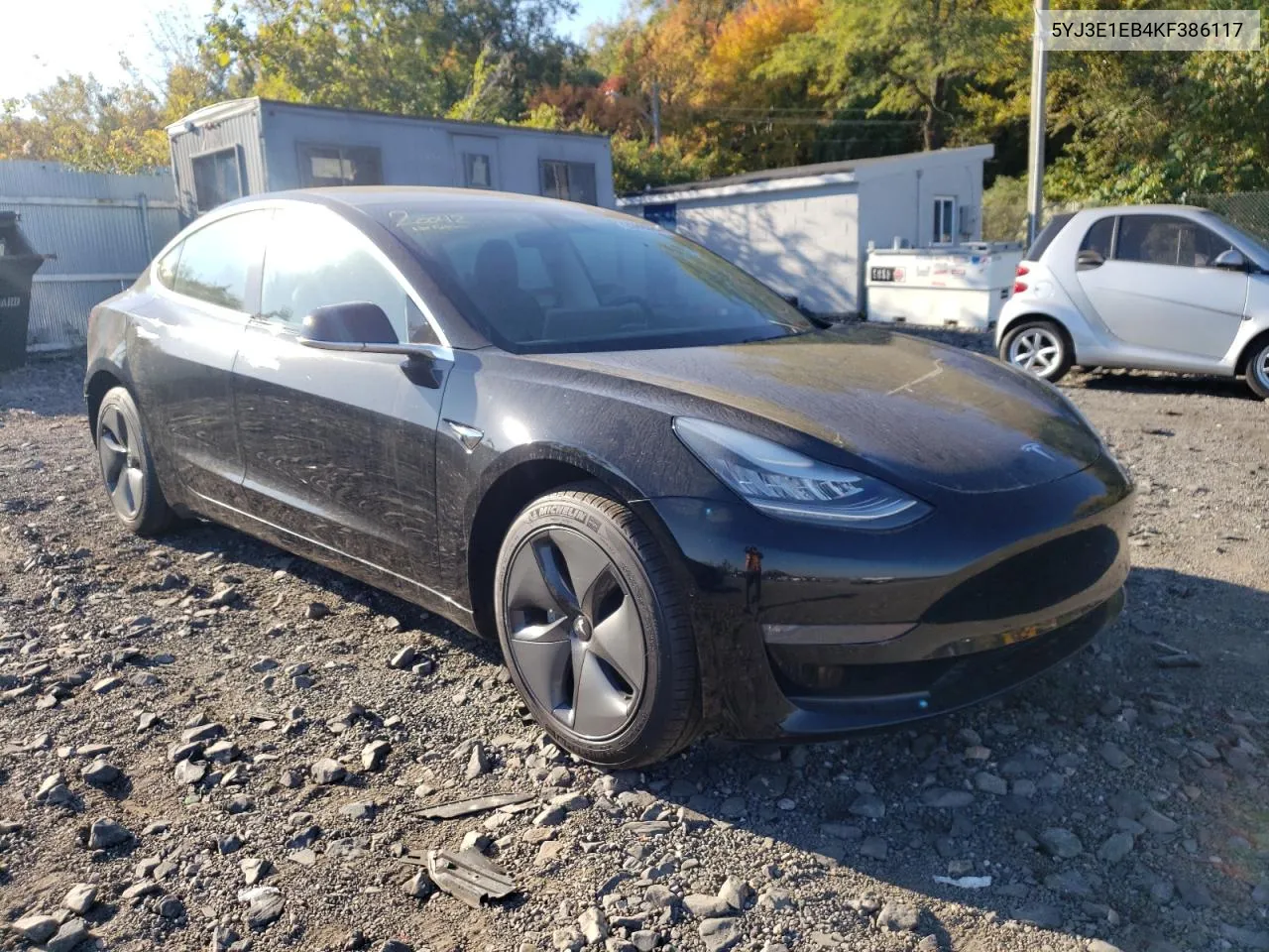 2019 Tesla Model 3 VIN: 5YJ3E1EB4KF386117 Lot: 75982964