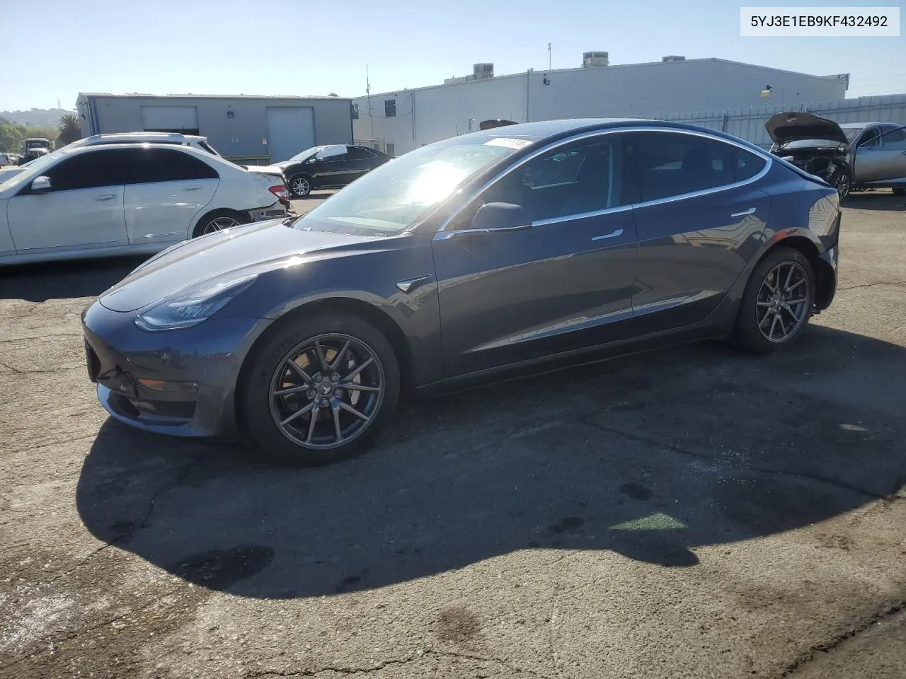 2019 Tesla Model 3 VIN: 5YJ3E1EB9KF432492 Lot: 76143894