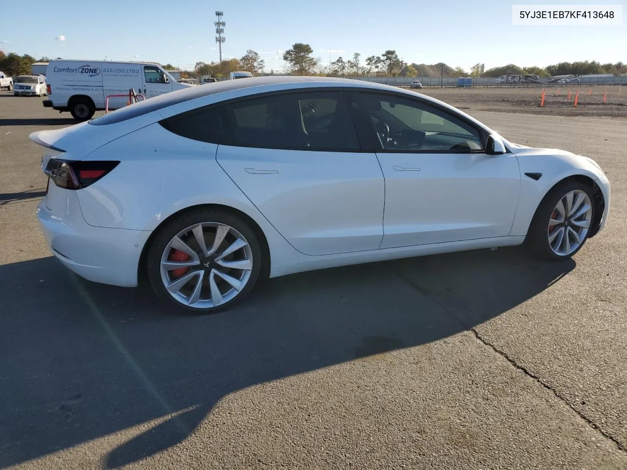 2019 Tesla Model 3 VIN: 5YJ3E1EB7KF413648 Lot: 76613404