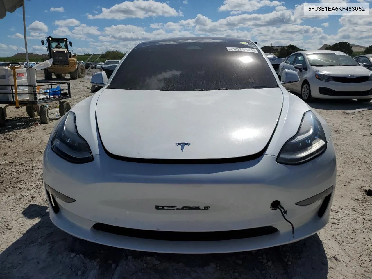 2019 Tesla Model 3 VIN: 5YJ3E1EA6KF483052 Lot: 76629944