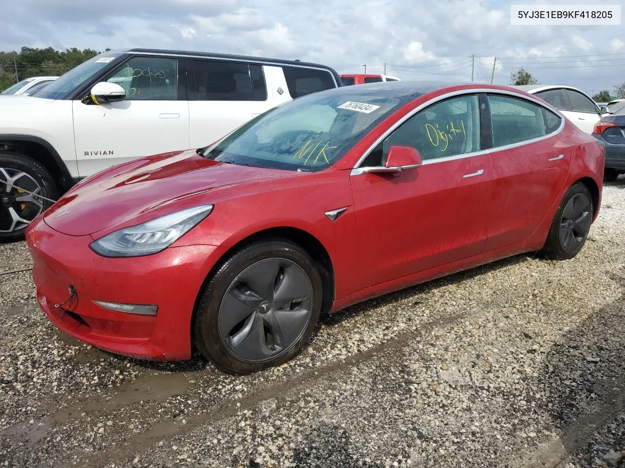 2019 Tesla Model 3 VIN: 5YJ3E1EB9KF418205 Lot: 76760434