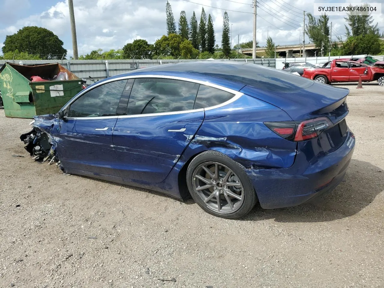 2019 Tesla Model 3 VIN: 5YJ3E1EA3KF486104 Lot: 77446284