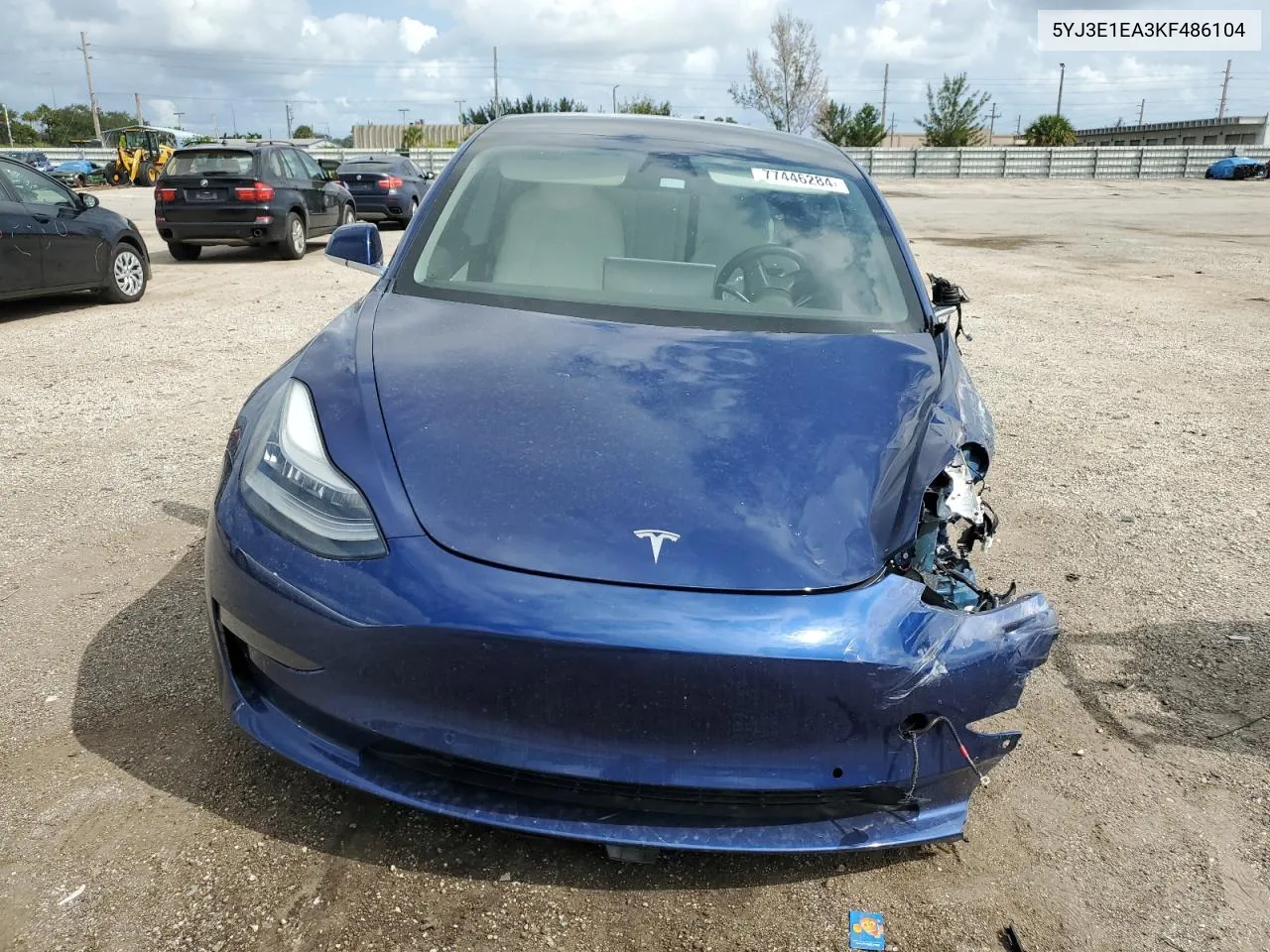 2019 Tesla Model 3 VIN: 5YJ3E1EA3KF486104 Lot: 77446284