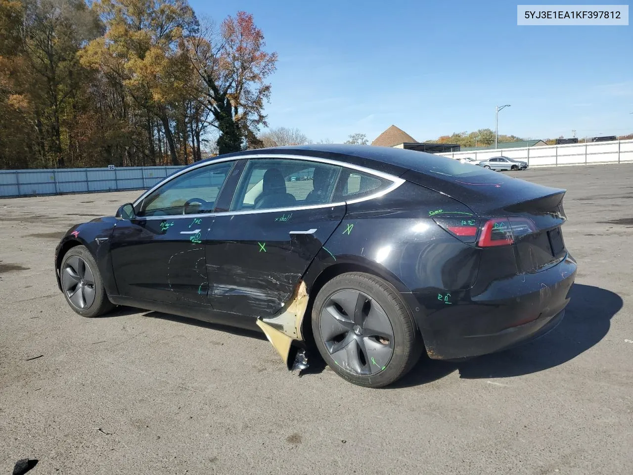 2019 Tesla Model 3 VIN: 5YJ3E1EA1KF397812 Lot: 77821144