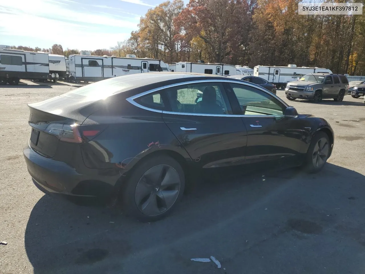 2019 Tesla Model 3 VIN: 5YJ3E1EA1KF397812 Lot: 77821144