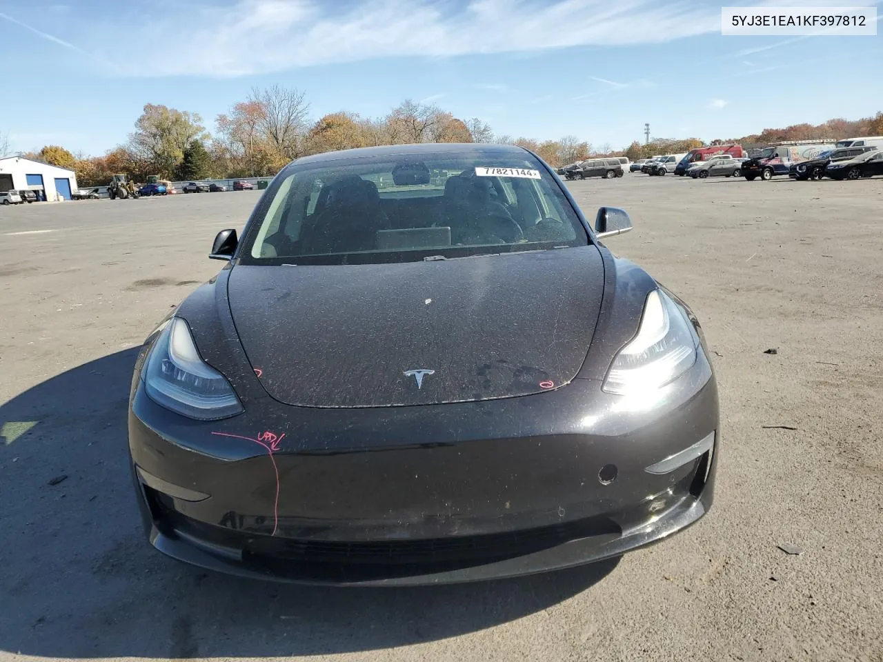 2019 Tesla Model 3 VIN: 5YJ3E1EA1KF397812 Lot: 77821144