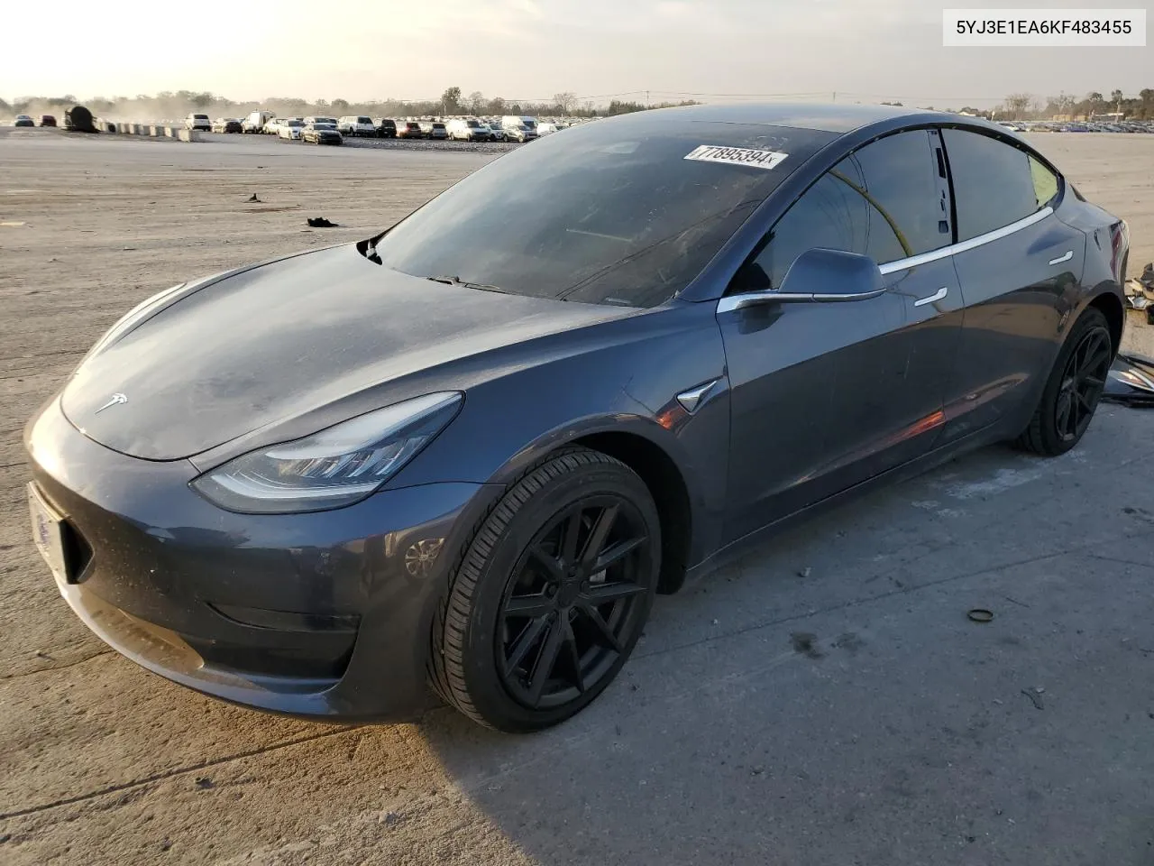 2019 Tesla Model 3 VIN: 5YJ3E1EA6KF483455 Lot: 77895394