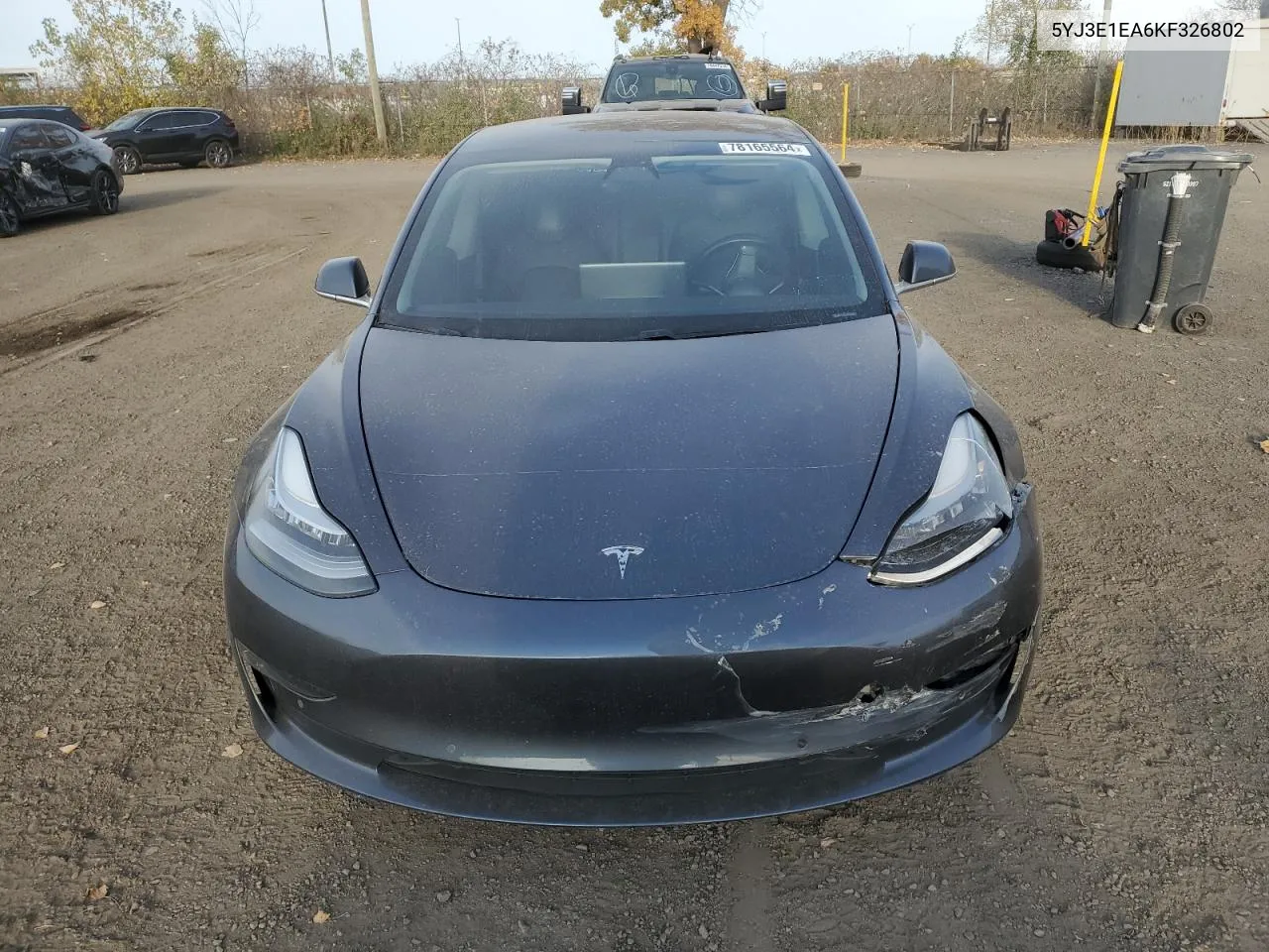 2019 Tesla Model 3 VIN: 5YJ3E1EA6KF326802 Lot: 78165564