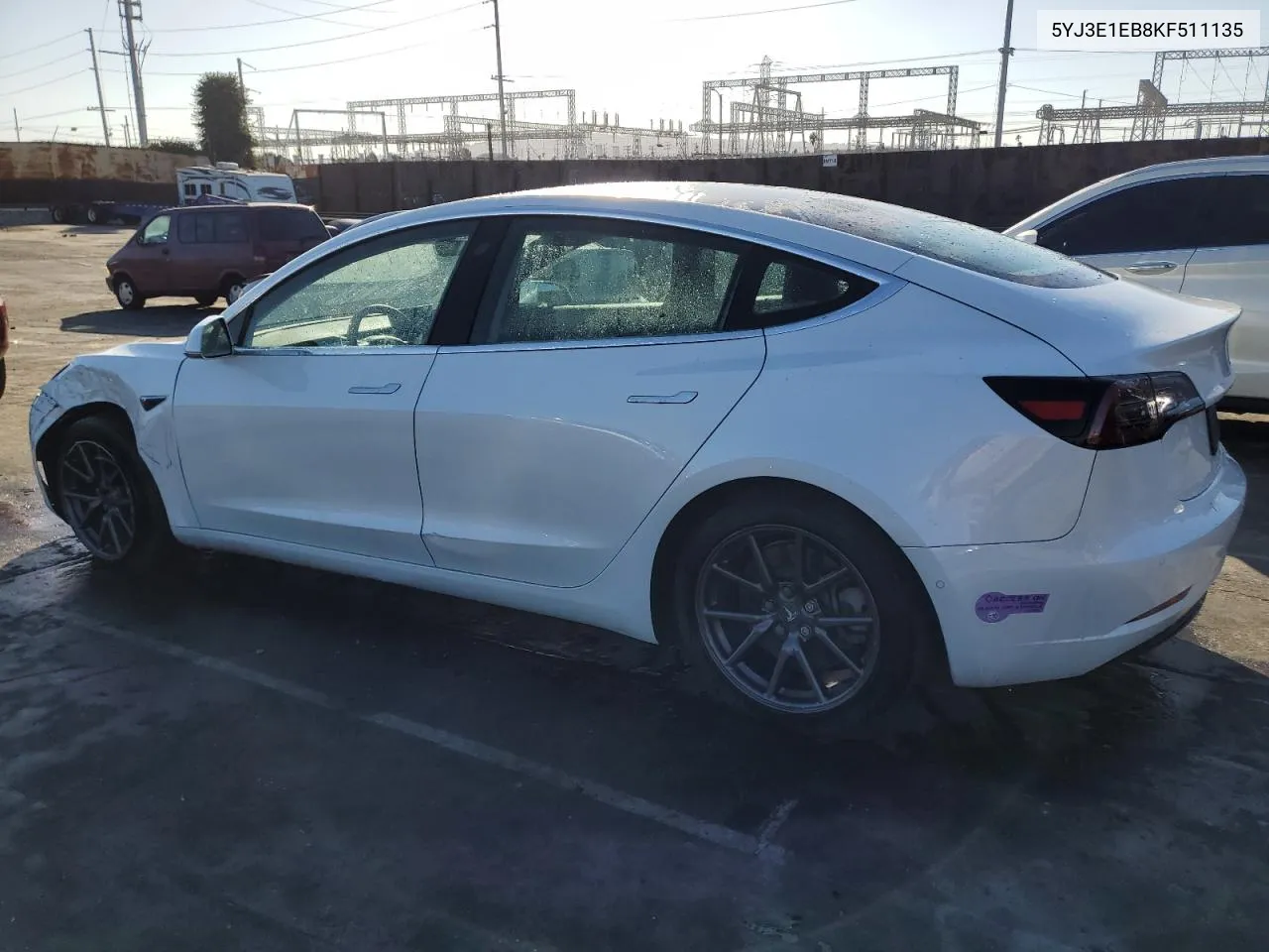 2019 Tesla Model 3 VIN: 5YJ3E1EB8KF511135 Lot: 78430154