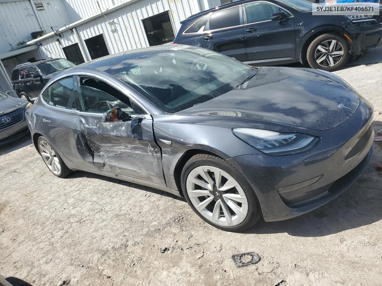 2019 Tesla Model 3 VIN: 5YJ3E1EB7KF406571 Lot: 78480064