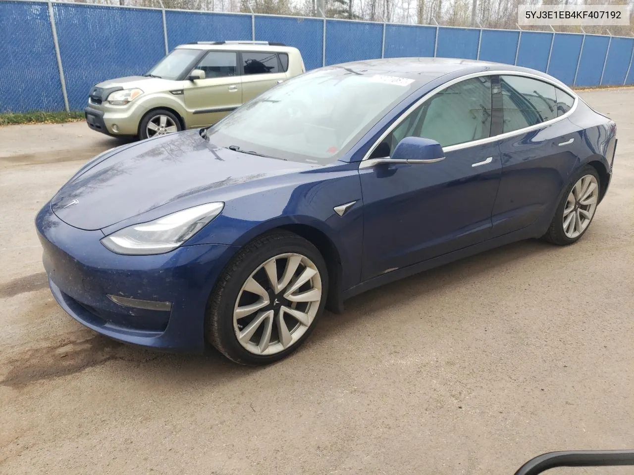 2019 Tesla Model 3 VIN: 5YJ3E1EB4KF407192 Lot: 78701084