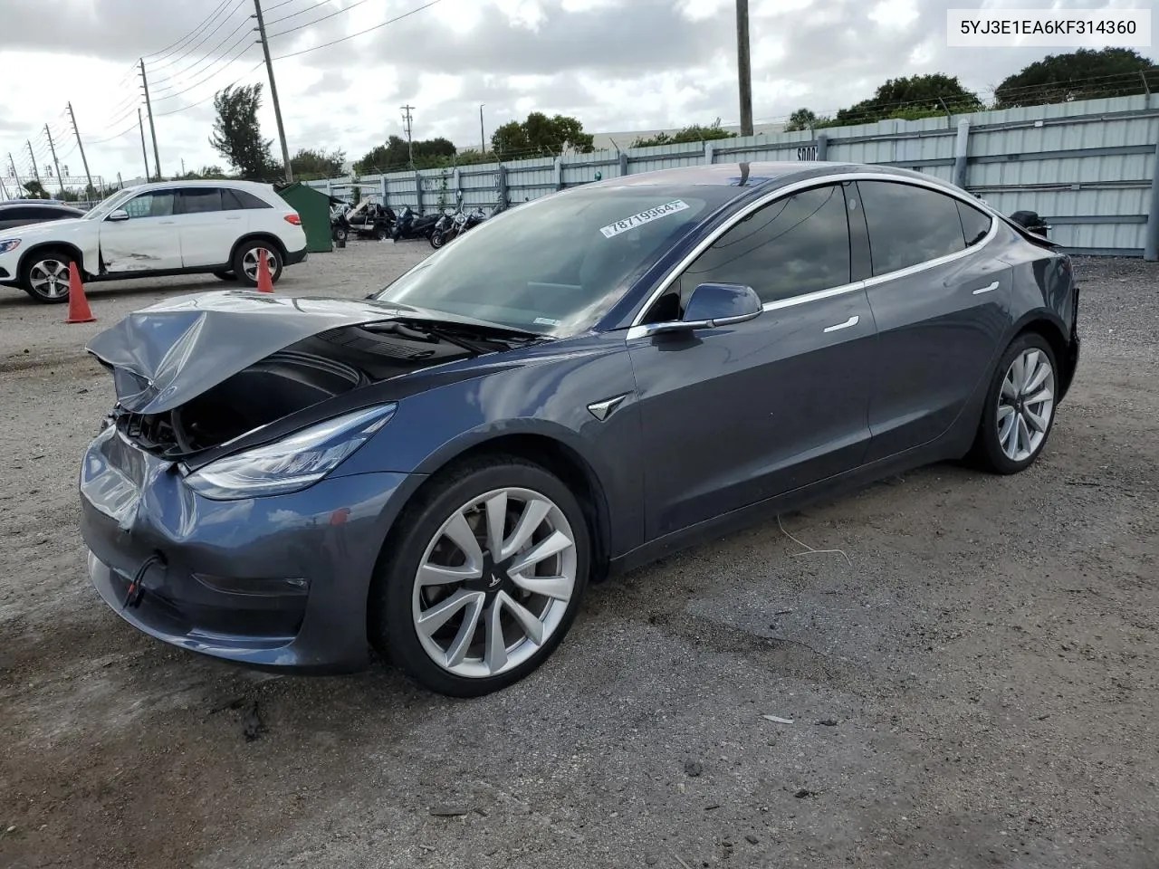 2019 Tesla Model 3 VIN: 5YJ3E1EA6KF314360 Lot: 78719964