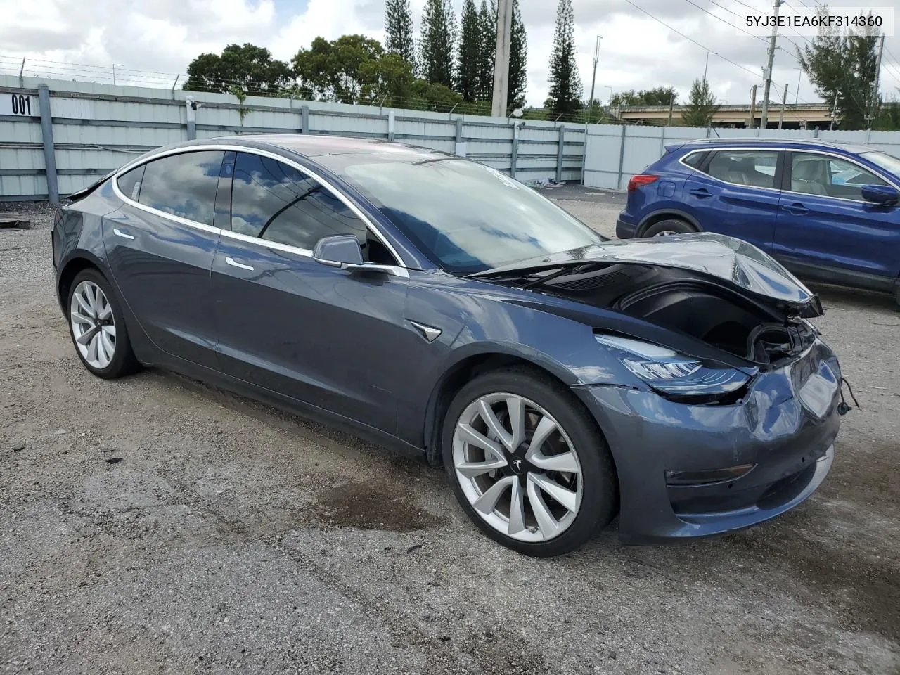 2019 Tesla Model 3 VIN: 5YJ3E1EA6KF314360 Lot: 78719964