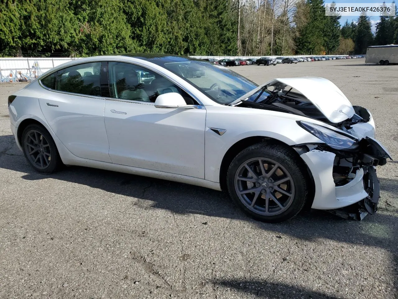 2019 Tesla Model 3 VIN: 5YJ3E1EA0KF426376 Lot: 79147584