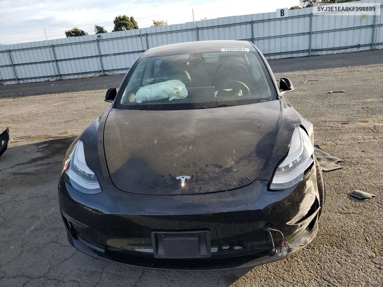 2019 Tesla Model 3 VIN: 5YJ3E1EA8KF398889 Lot: 79325904