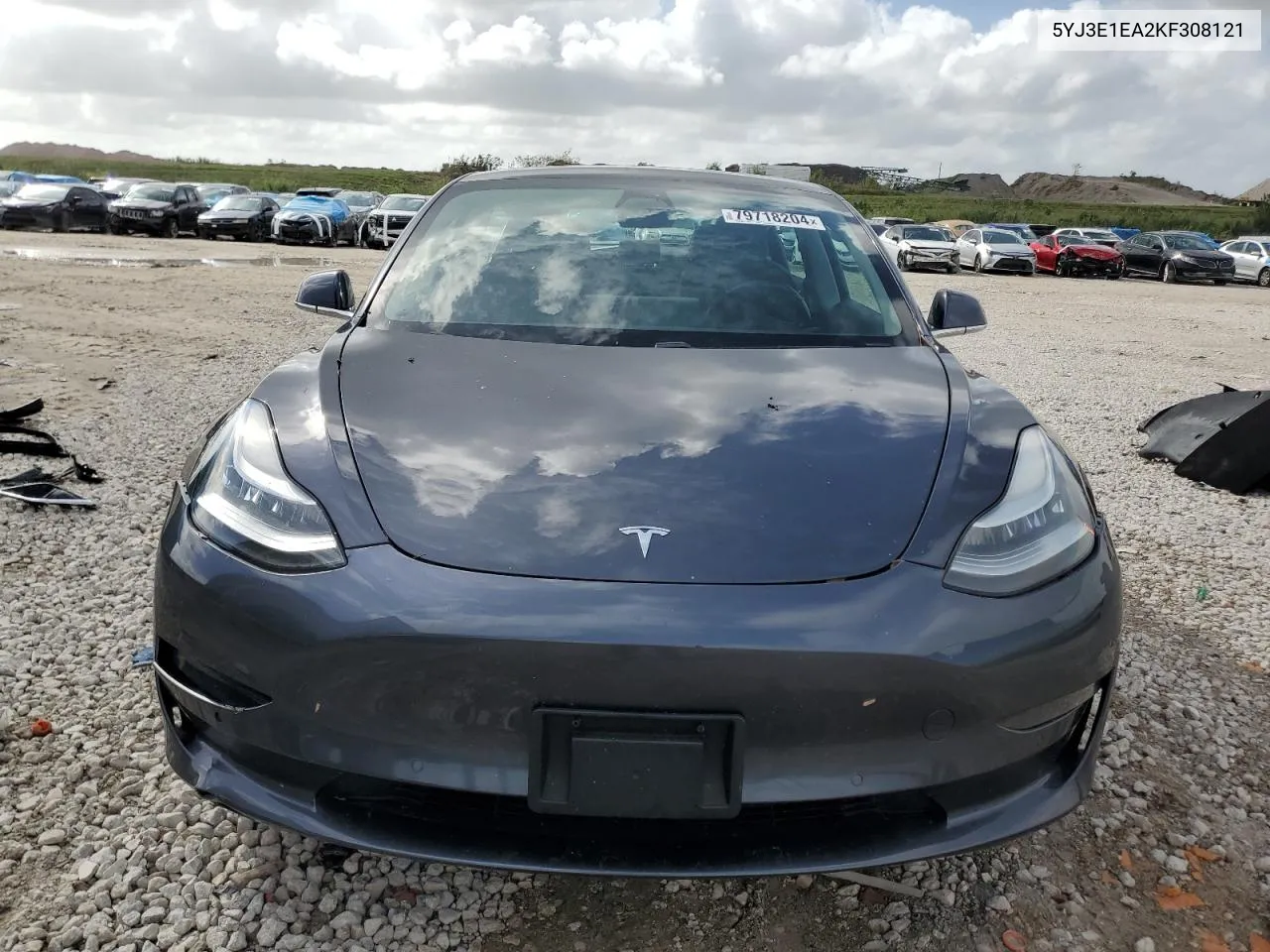 5YJ3E1EA2KF308121 2019 Tesla Model 3