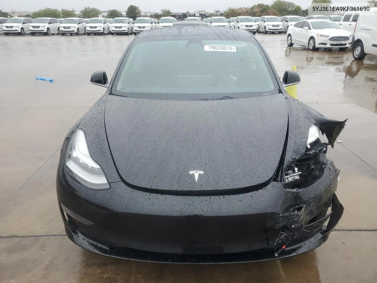 2019 Tesla Model 3 VIN: 5YJ3E1EA9KF361690 Lot: 79833874