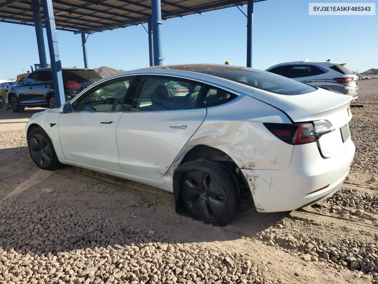 2019 Tesla Model 3 VIN: 5YJ3E1EA5KF485343 Lot: 80223494