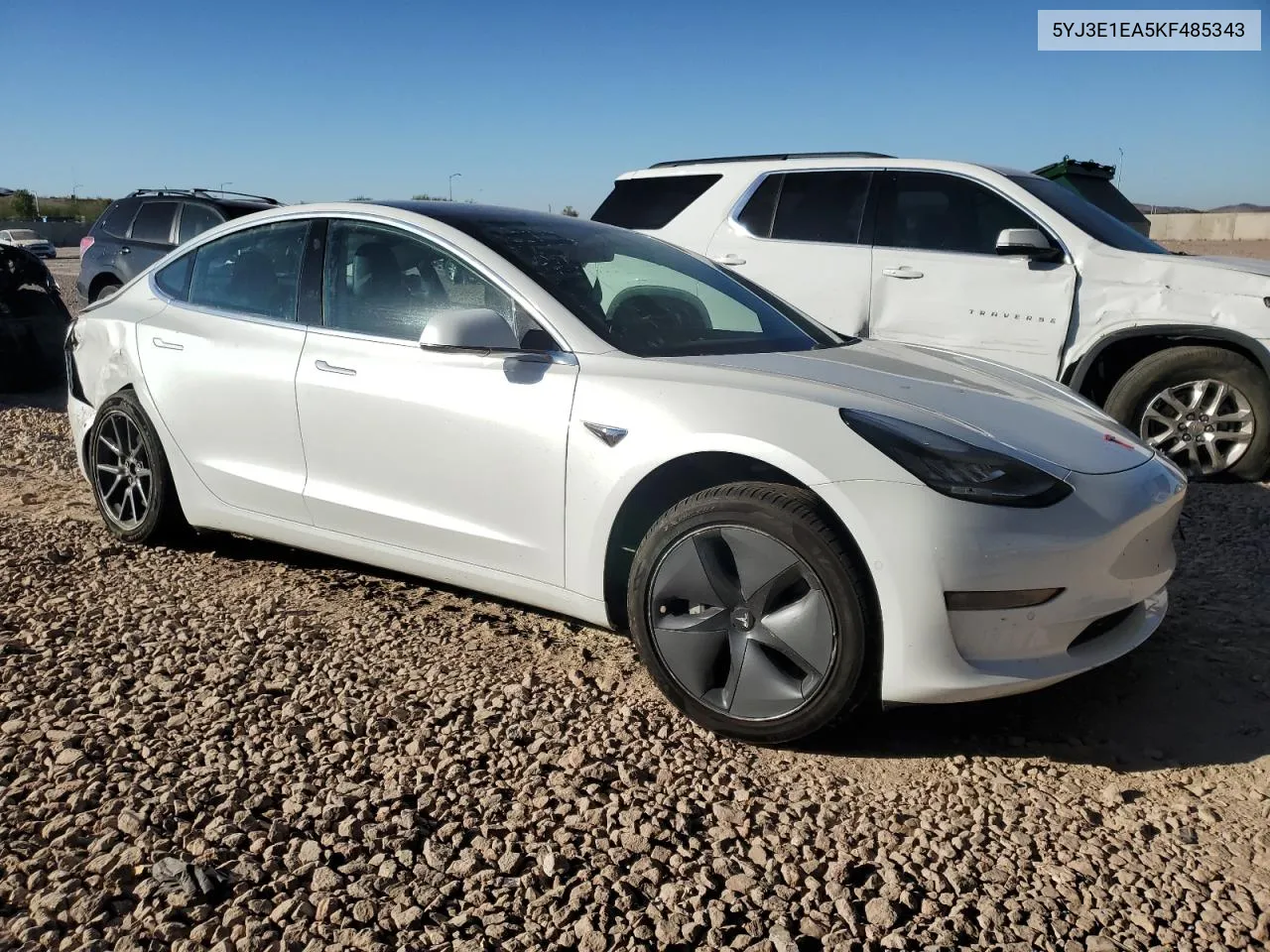 2019 Tesla Model 3 VIN: 5YJ3E1EA5KF485343 Lot: 80223494