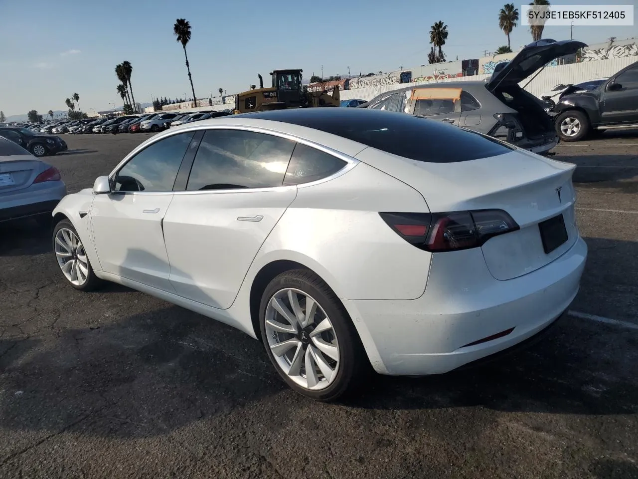 2019 Tesla Model 3 VIN: 5YJ3E1EB5KF512405 Lot: 81259084